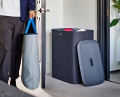 Joseph Joseph Tota 90 L Trio 3 Bölmeli Çamaşır Ayırma Sepeti Siyah