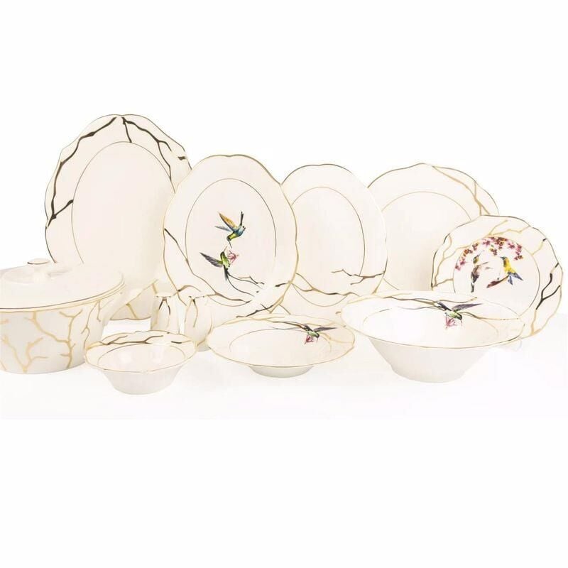 Mikasa Moor Harmony Altın Yaldızlı 74 Parça 12 Kişilik Yemek Takımı