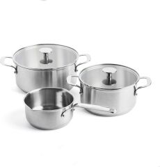 KitchenAid Çelik 20 - 24 cm Tencere & 16 cm Sosluk Seti