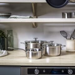 KitchenAid Çelik 20 - 24 cm Tencere & 16 cm Sosluk Seti