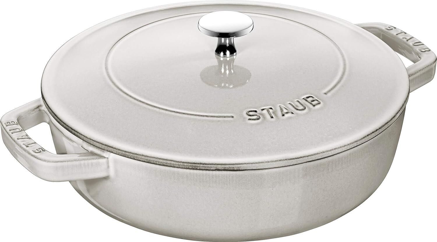 Staub Demir Döküm Sote Tenceresi 24Cm Trüf Beyazı