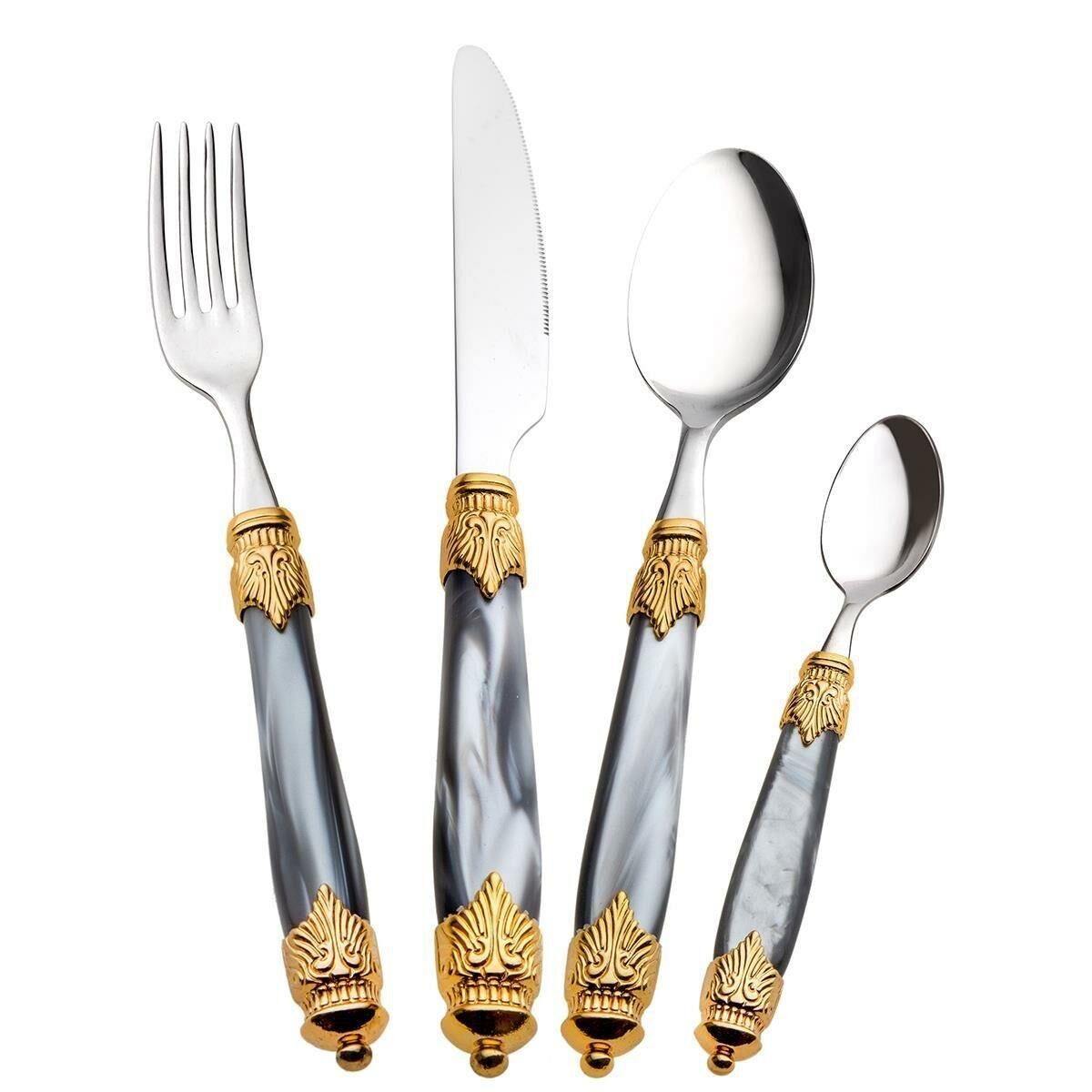 Rivadossi Arianna Ring Gri 75 Parça Çatal Bıçak Seti