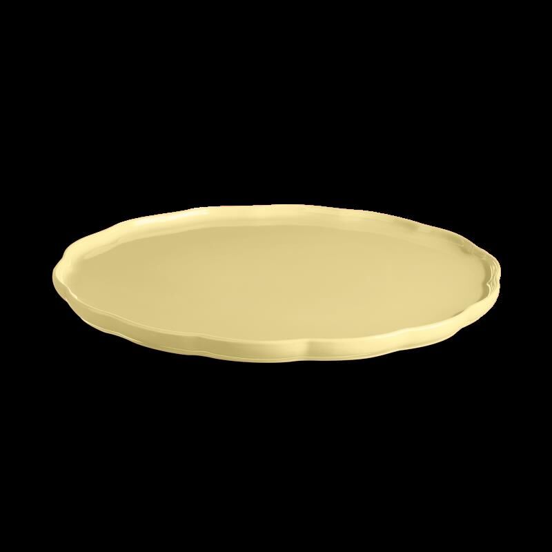 Emile Henry Madeleine Yuvarlak Servis Tabağı 31 cm Tereyağı Sarısı / Vanille