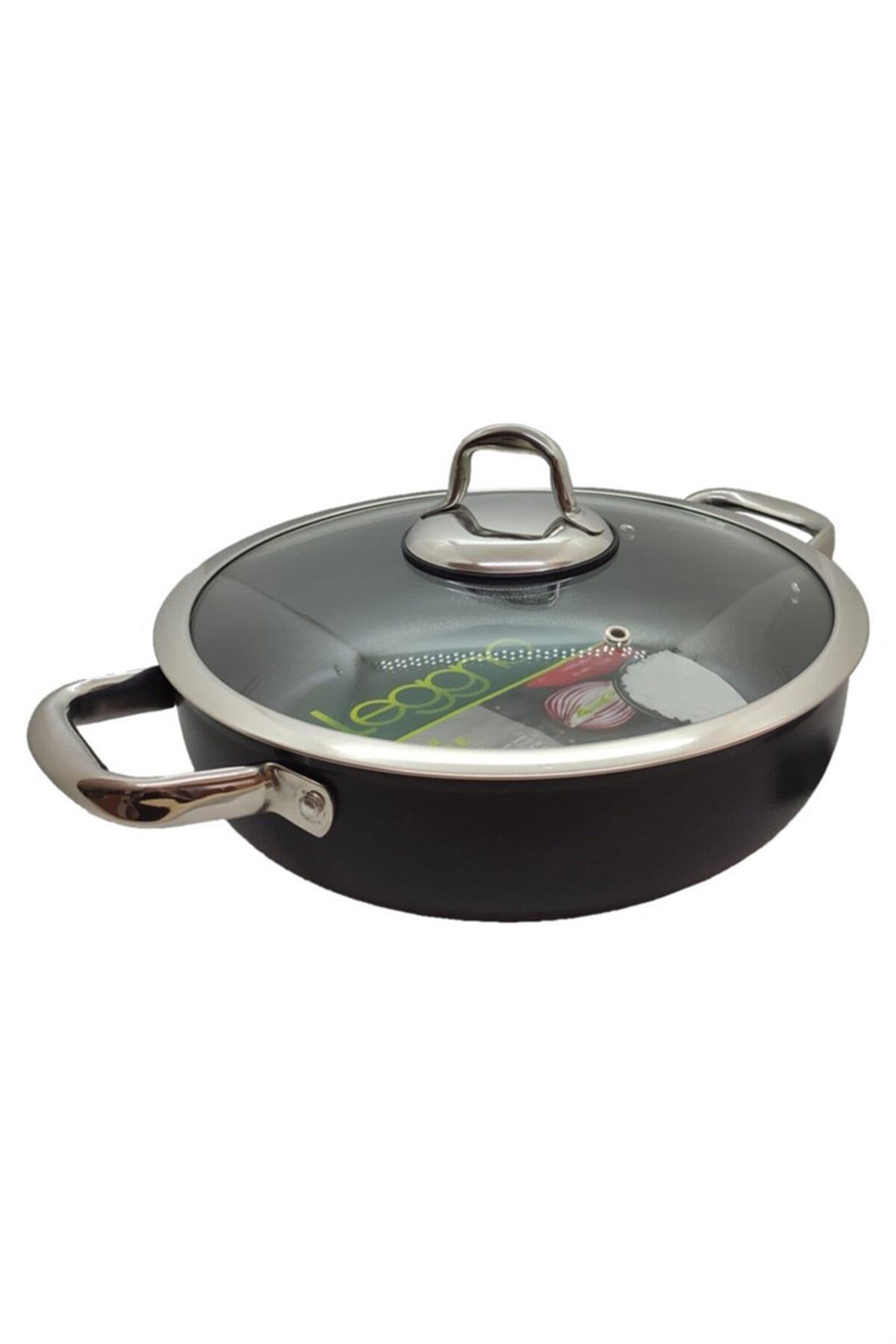 Leggno Master Titanium Sığ Tencere Siyah 28 cm