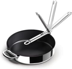 Joseph Joseph Space 3 Katmanlı Paslanmaz Çelik Seramik Kaplama 28 cm Kızartma Tavası