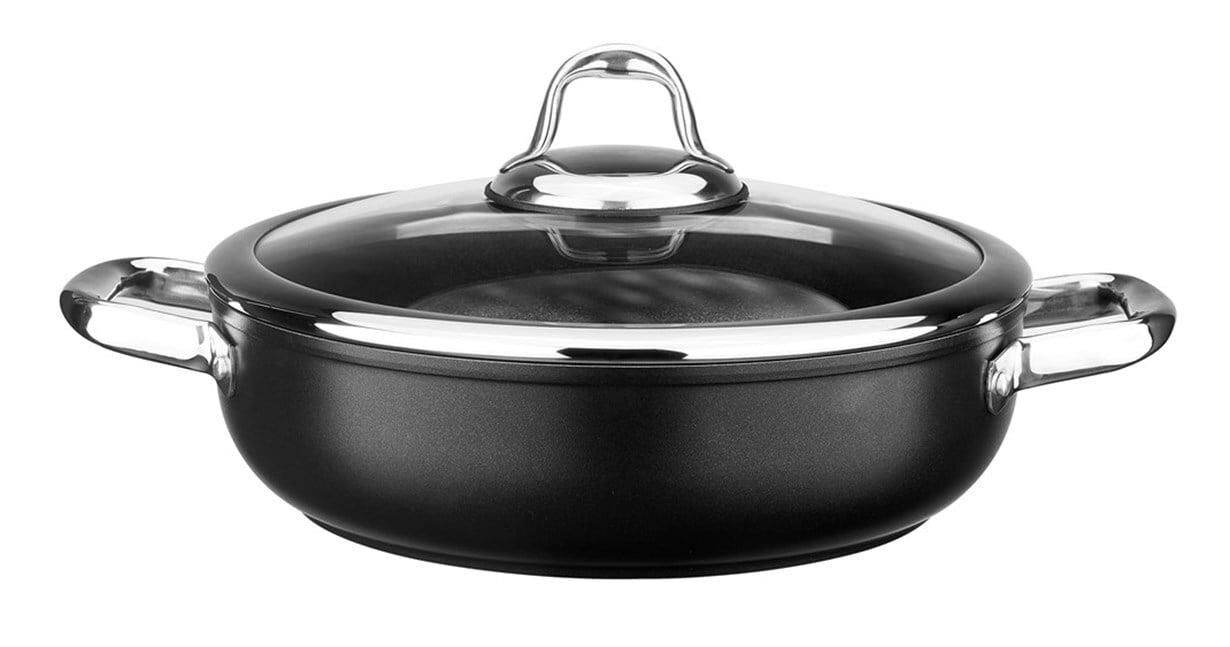 Leggno Master Titanium Sığ Tencere Siyah 24 cm