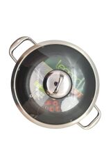 Leggno Master Titanium Sığ Tencere Siyah 24 cm