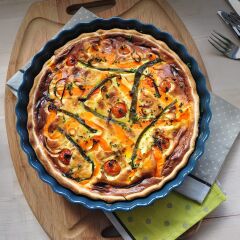 Emile Henry Tart-Börek-Fırın Kabı Yuvarlak 32 cm Ekru/Clay