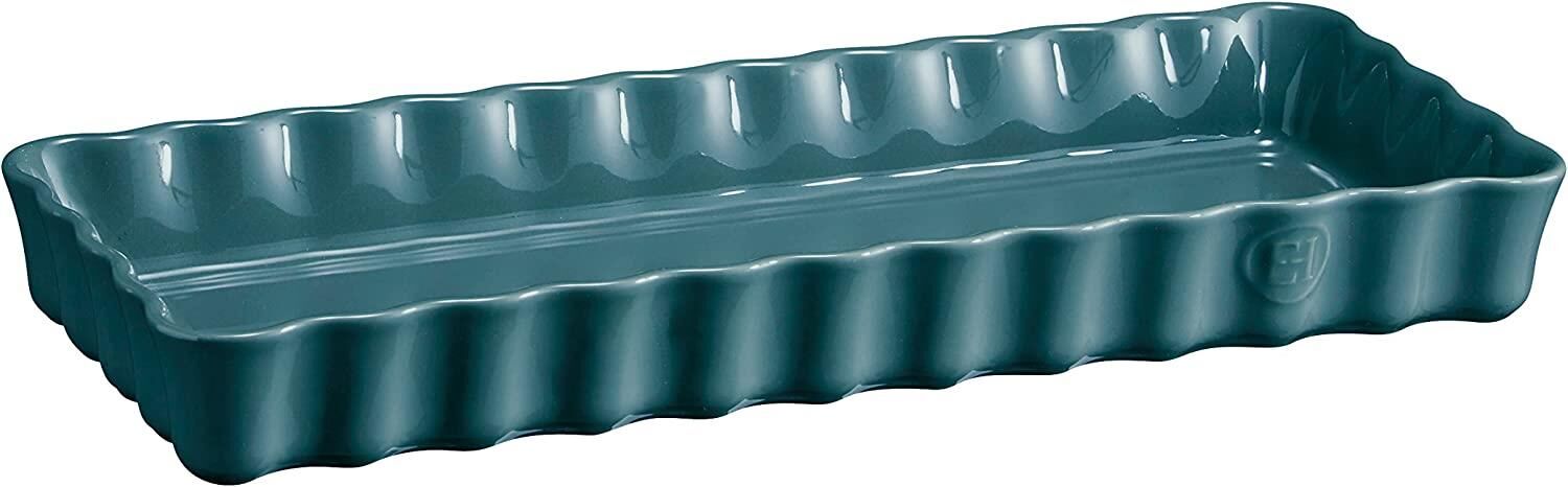 Emile Henry Tart-Börek Fırın Kabı Dikdörtgen 36.5 x 15 cm Mavi/Blue Flame