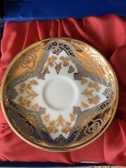 GÜRAL PORSELEN EL DEKORU 2 KİŞİLİK ALTIN YALDIZLI TÜRK KAHVE FİNCAN TAKIMI