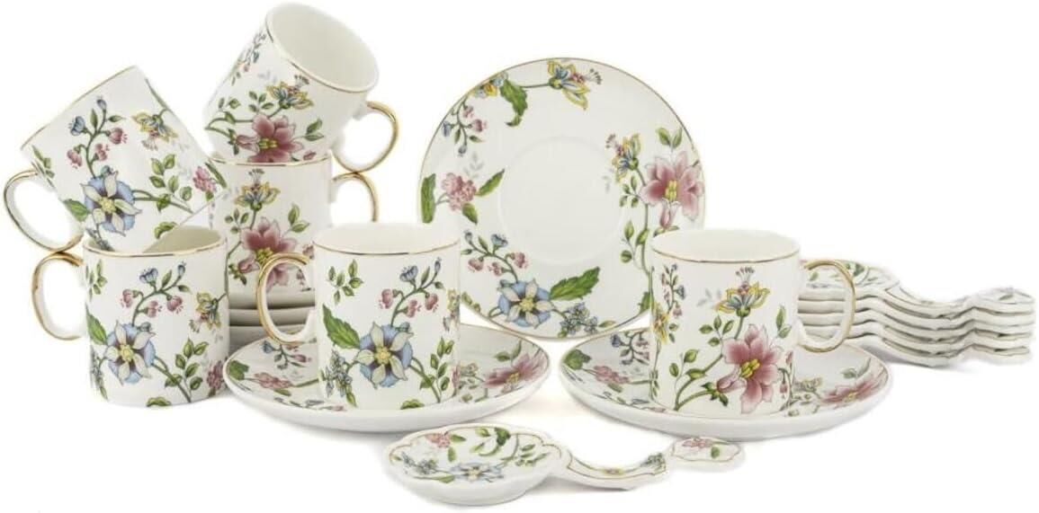 Mikasa Moor Florid 6lı Kahve Fincanı Seti 18prç 100cc